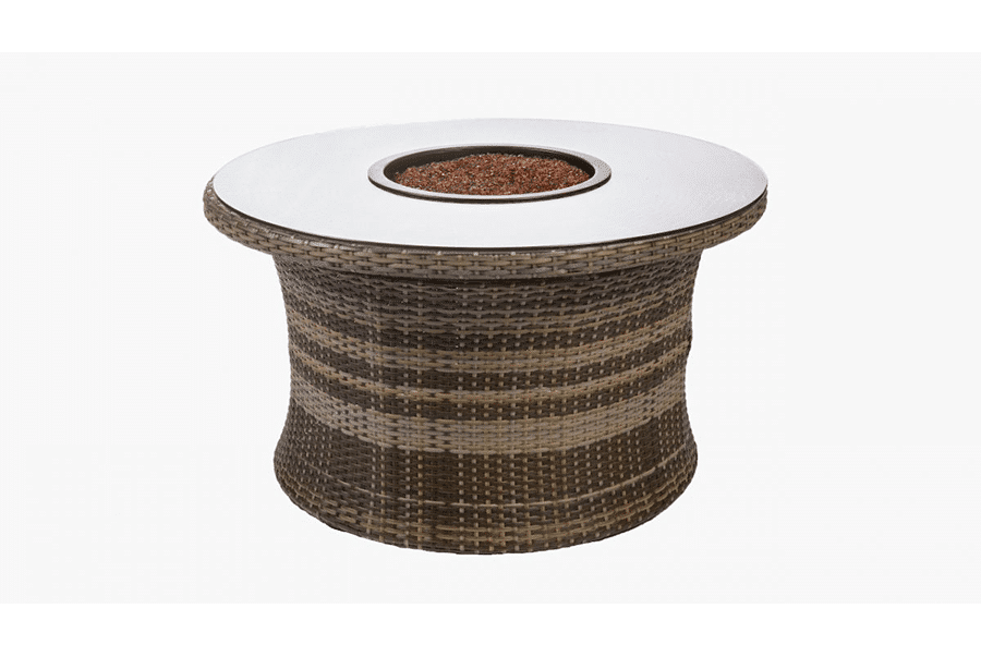 ROUND AND SQUARE FIRE TABLE AVAIL IN 2 COLORS — Beach House Patio Furniture