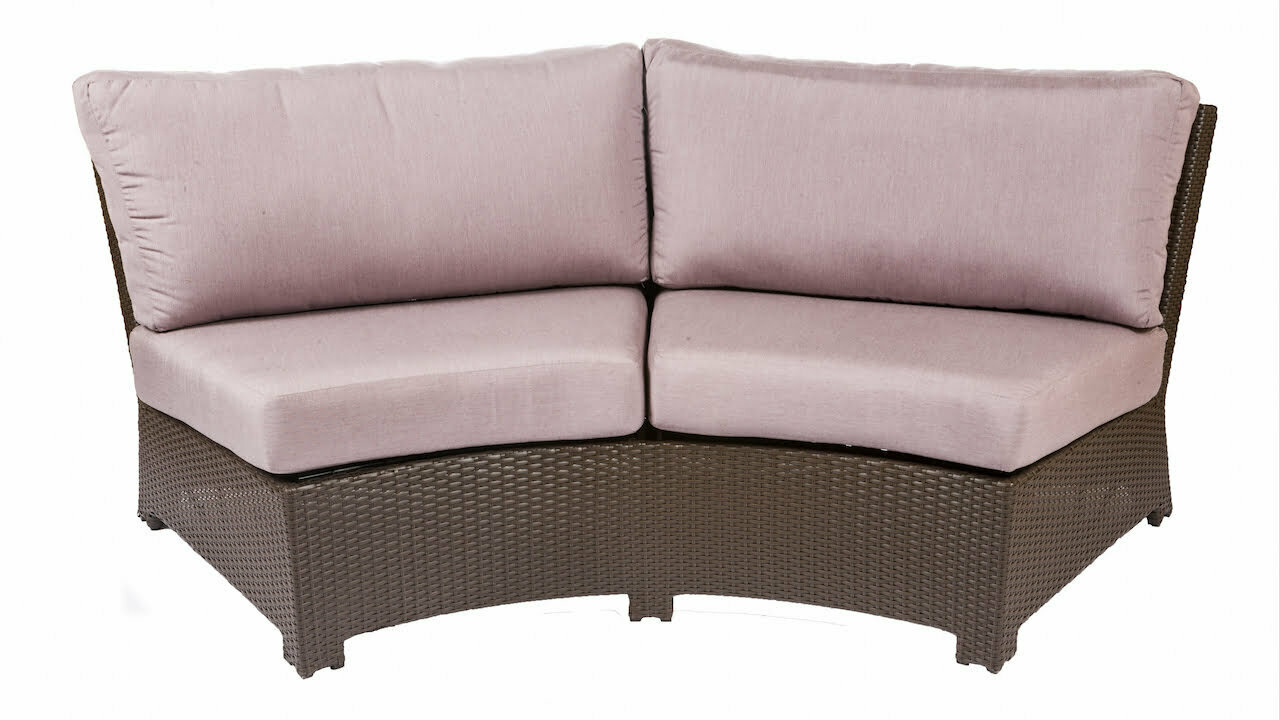 Bonita Collection - Curved Sofa in Java 84" x 32.5" x 33"