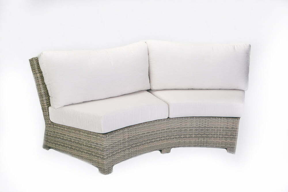 Bonita Collection - Curved Sofa in Willow 84" x 32.5" x 33"