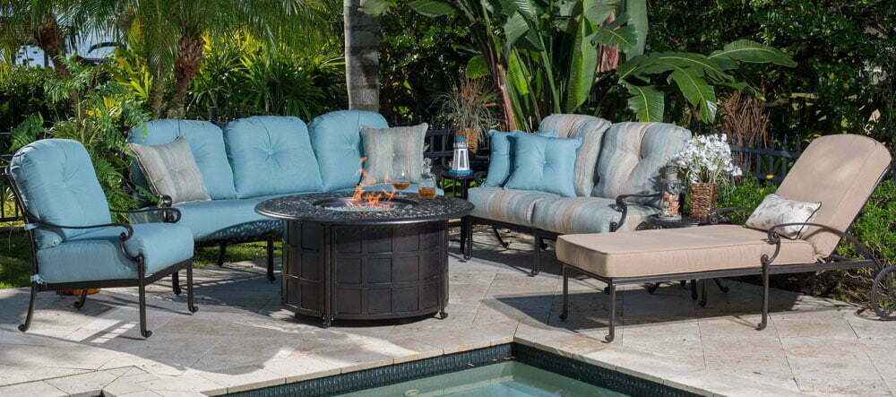 Biscayne Collection - Patio Set with 48" Fire Table