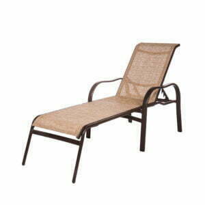 Aluminum Kona Sling Chaise 28" x 69" x 39" Angle 2