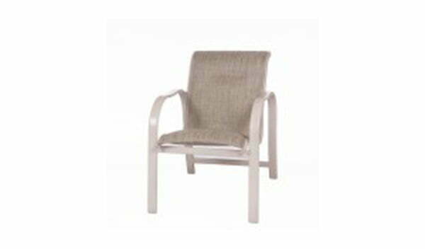Aluminum Kona Sling Dining Chair 24" x 30" x 33"-Padded sling