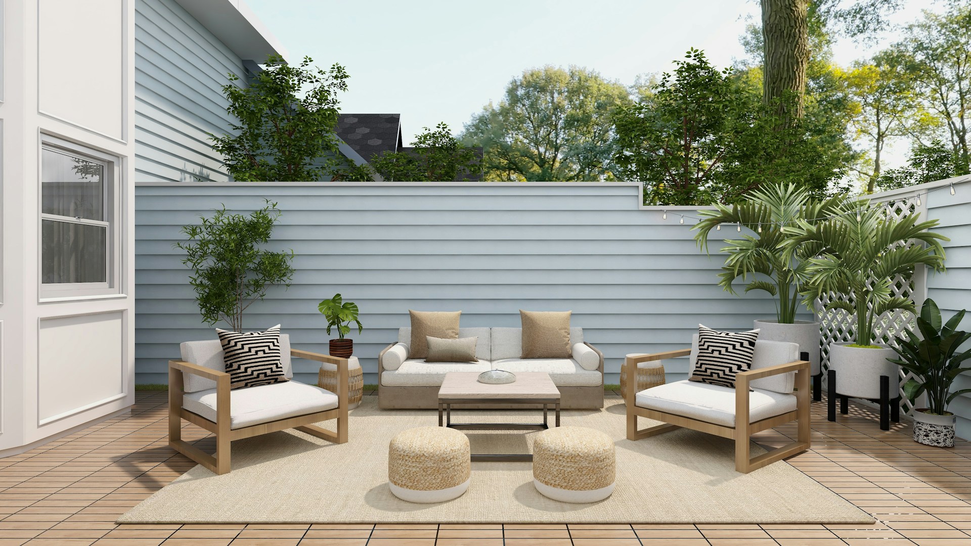Patio with Safe Furniture
