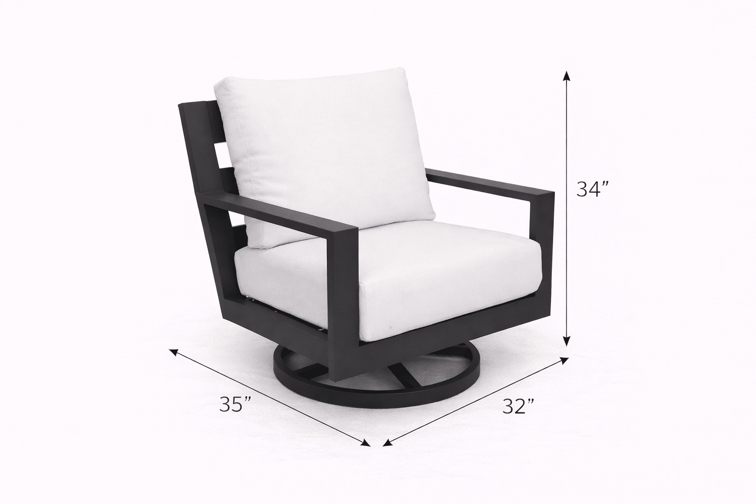 Monterey Swivel Chair from the Monterey aluminum outdoor furniture collection