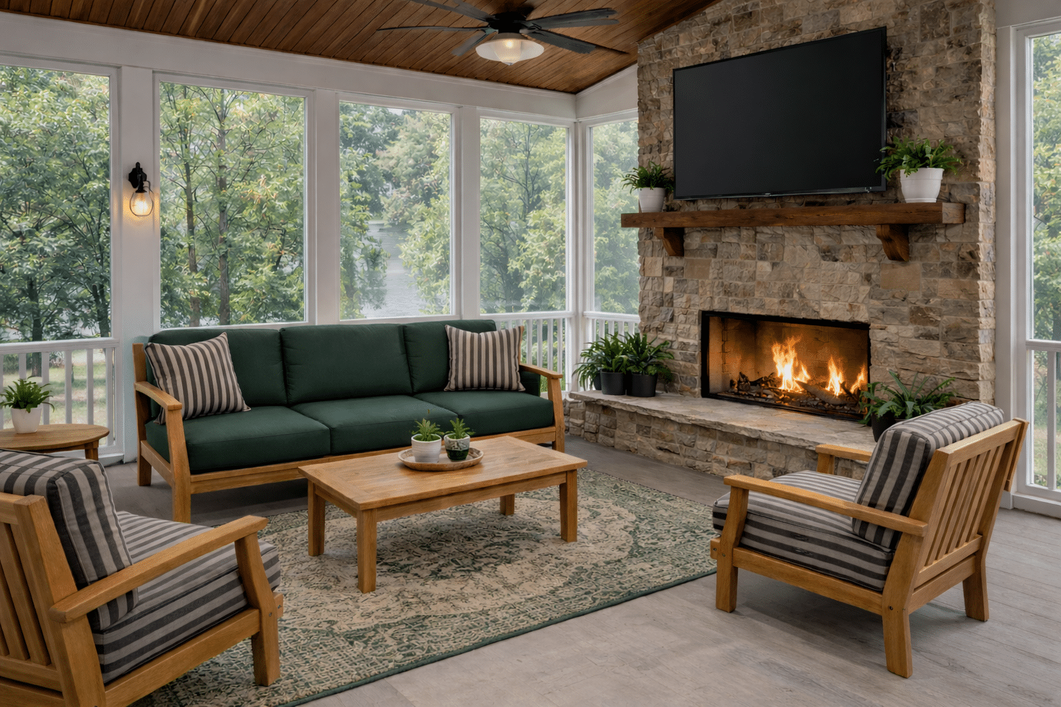 Teak Set Screen Porch, teak outdoor furniture