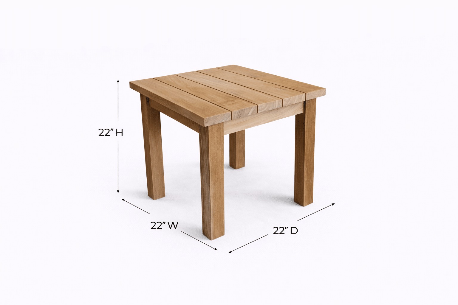 Teak Square End Table, teak outdoor furniture